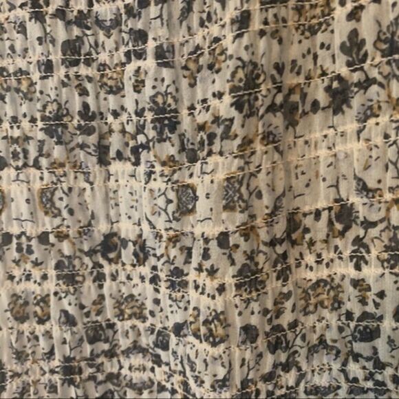 Club Monaco Helvi Smocked Printed Silk Dress - Picture 6 of 8